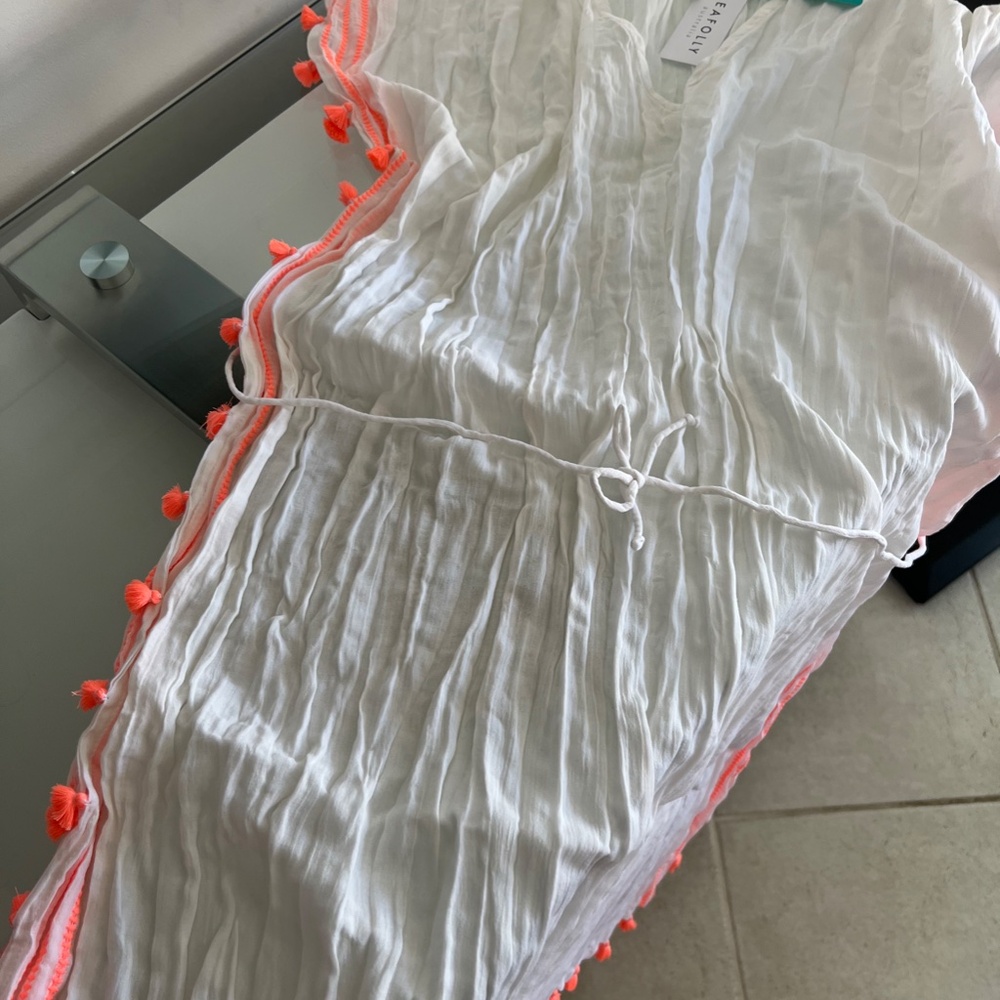 SEAFOLLY Australia Dessert Tribe Mini Tassel Gauze Kaftan One Size - Picture 4 of 7
